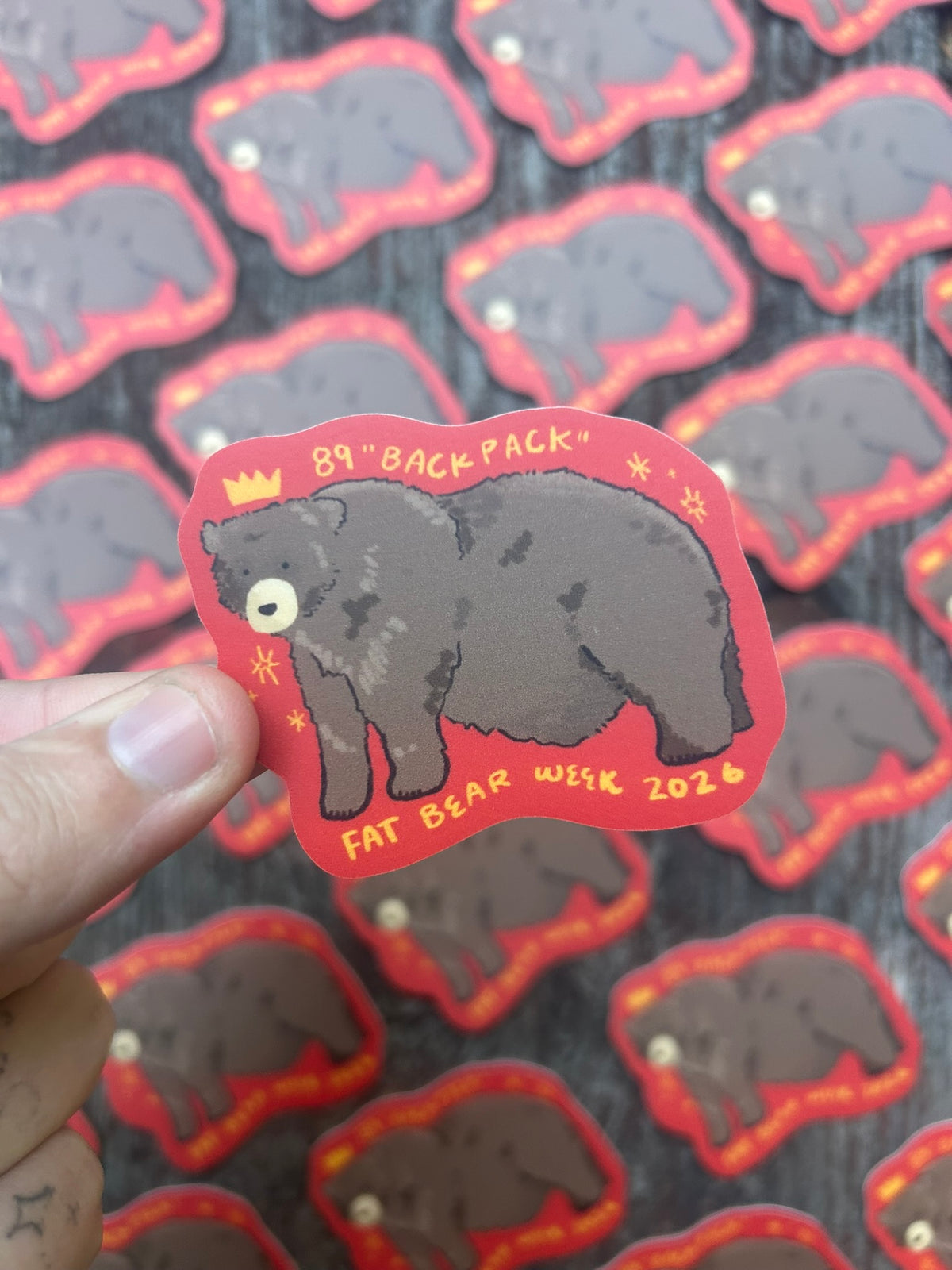 Fat Bear Week Winner #89 Backpack Sticker - Katmai National Park