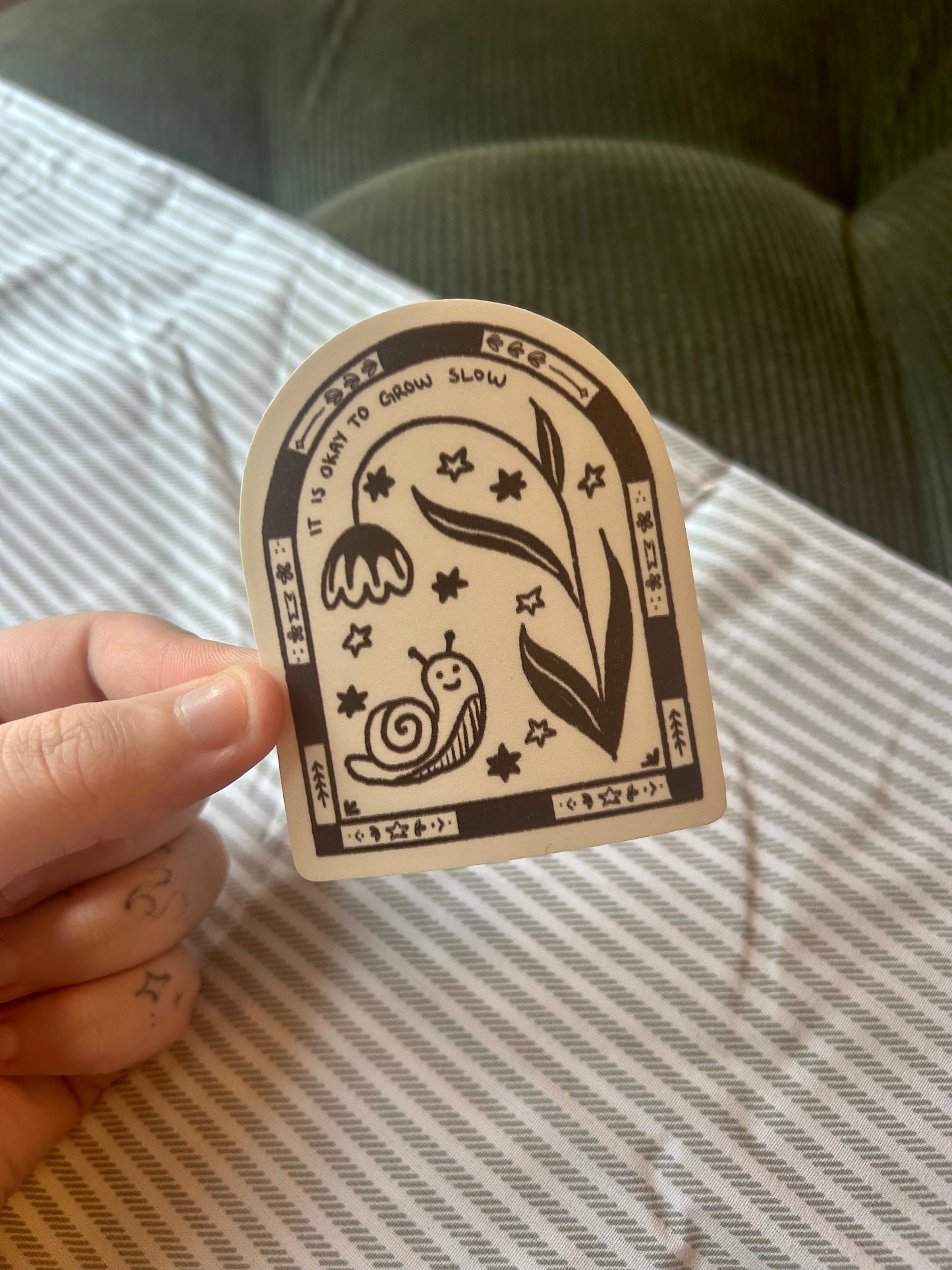 Grow Slow Snail Sticker