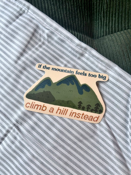 Climb A Hill Sticker