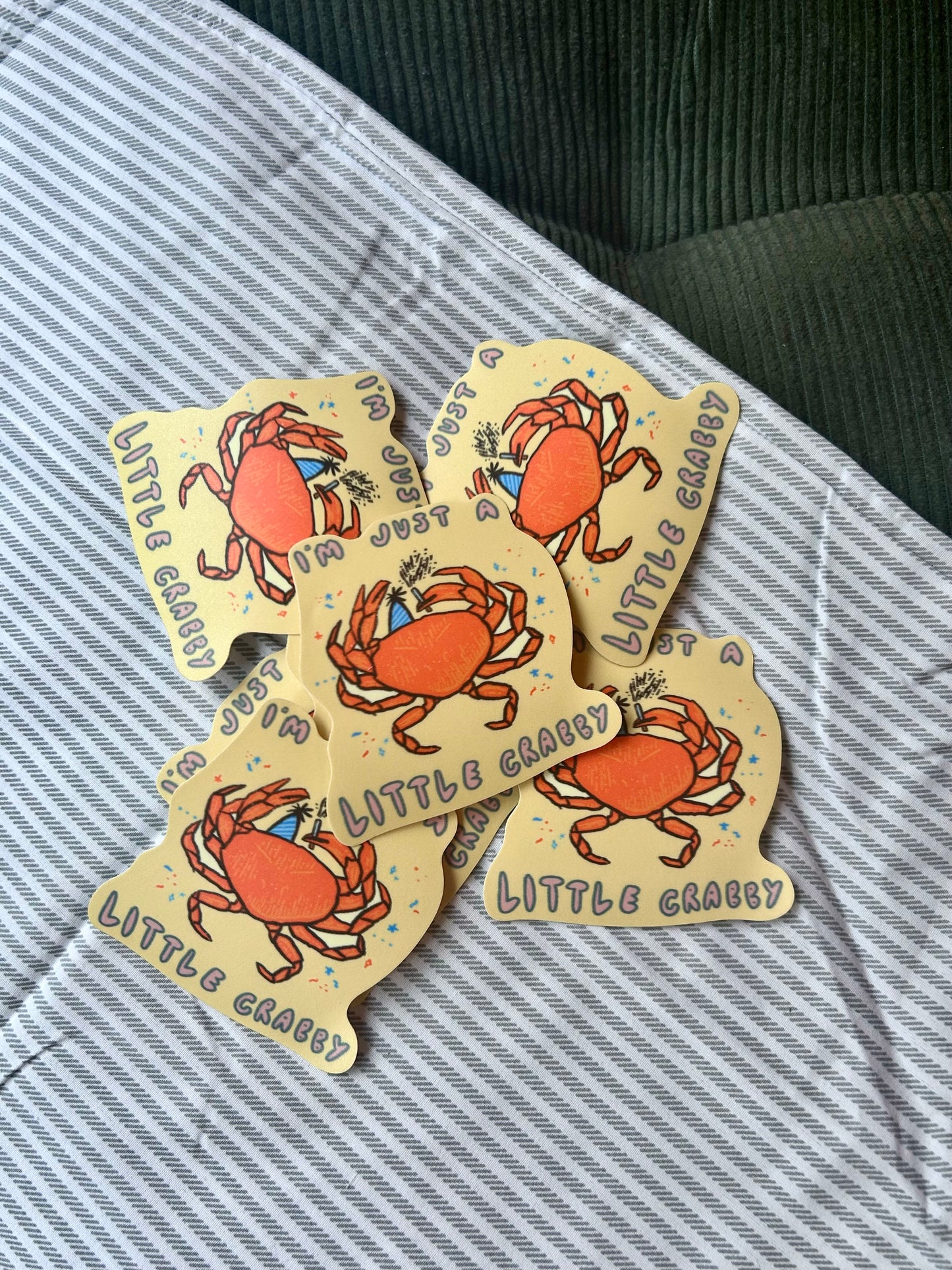 Just A Little Crabby Sticker