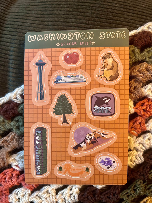 Washington State Sticker Sheet