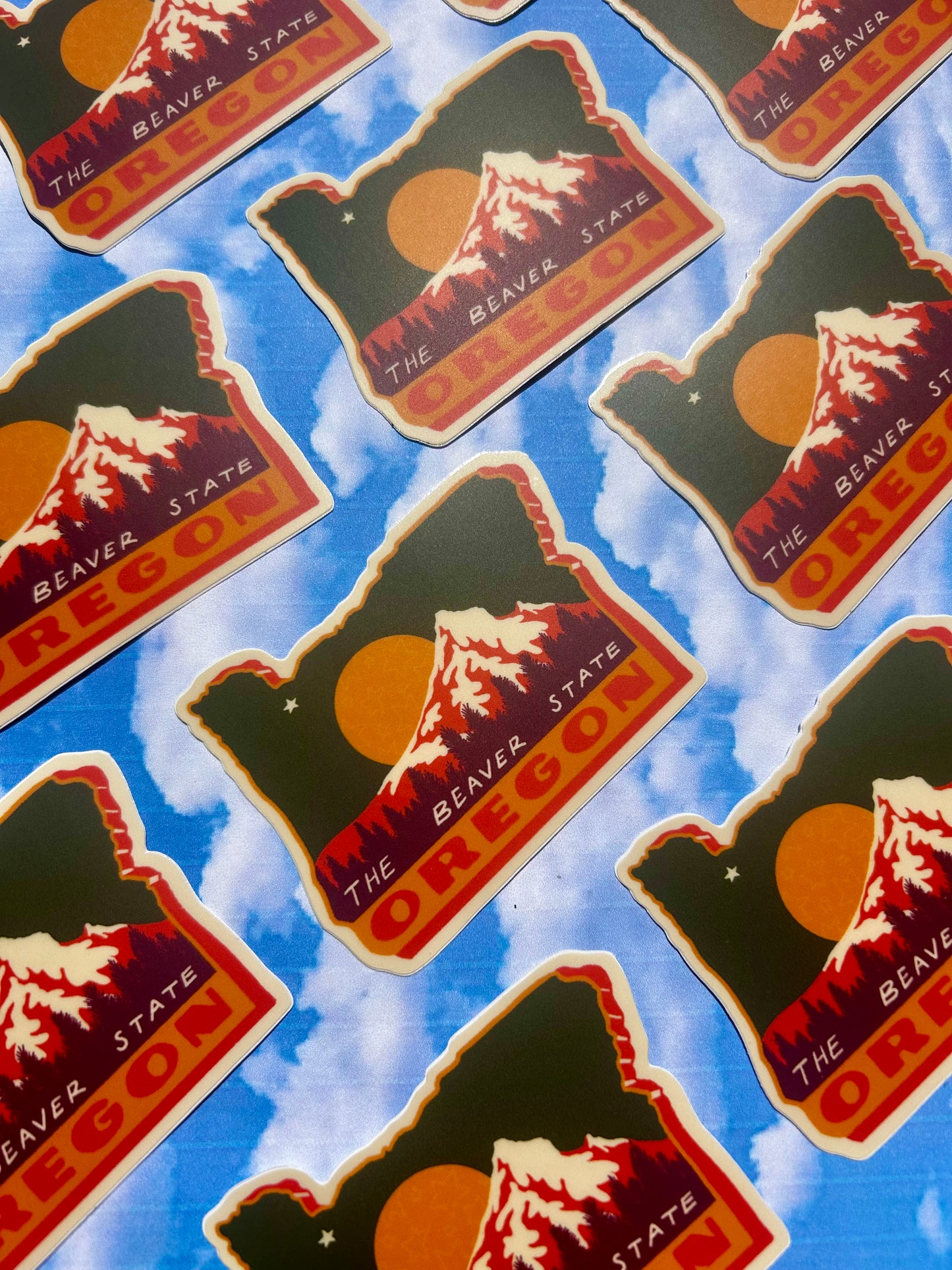 Oregon State Icons Vinyl Sticker