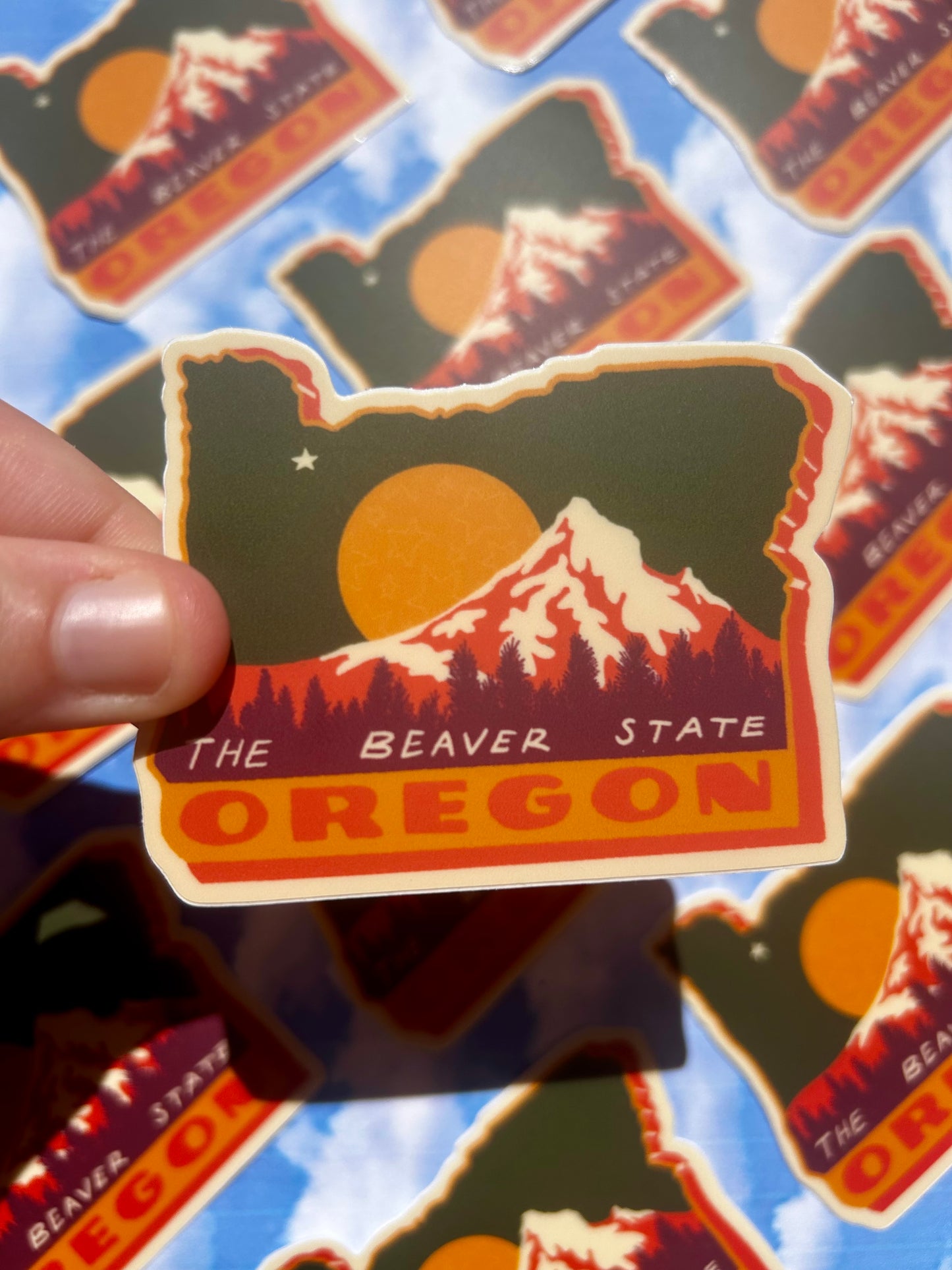 Oregon State Icons Vinyl Sticker