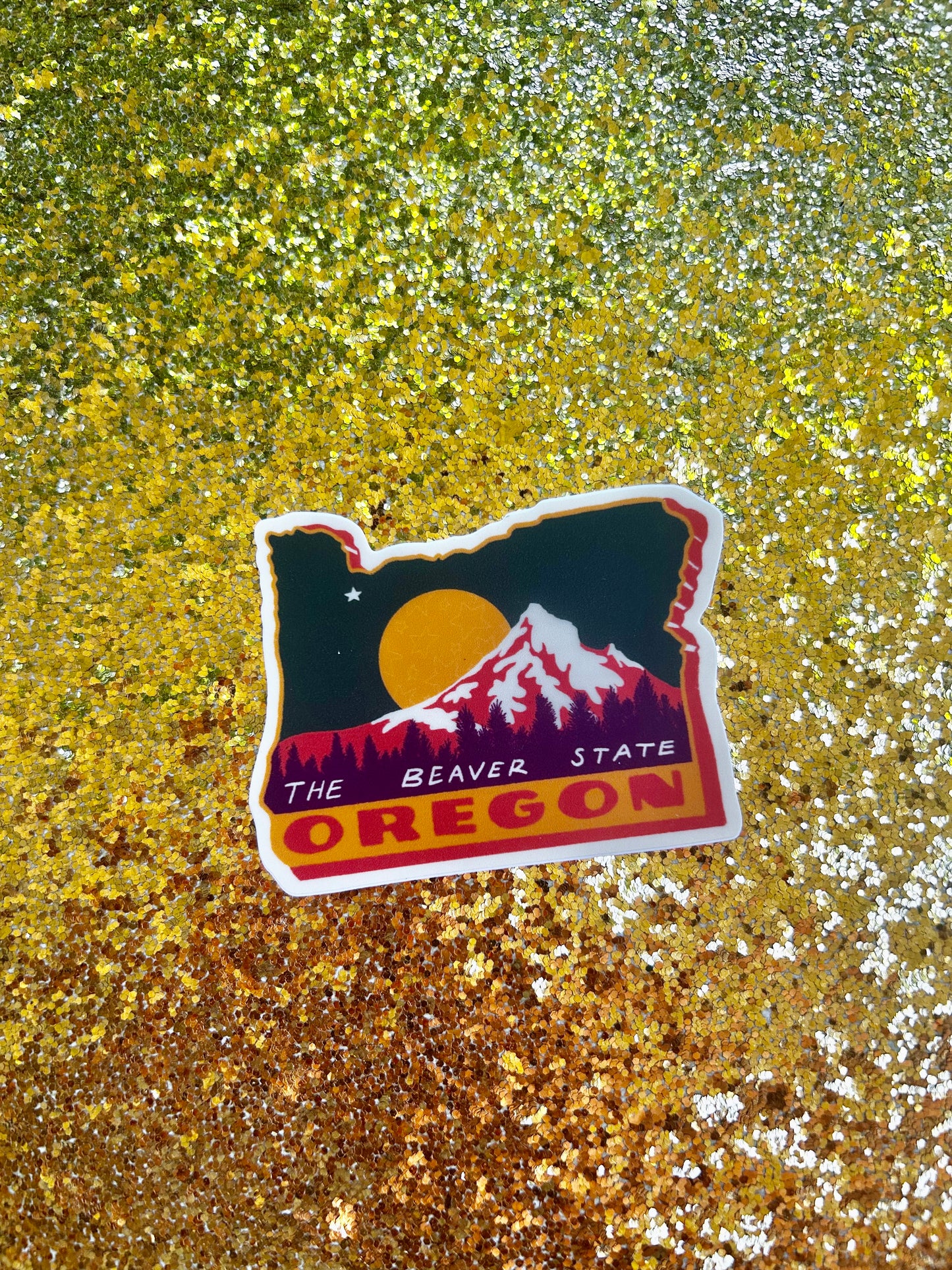 Oregon State Icons Vinyl Sticker