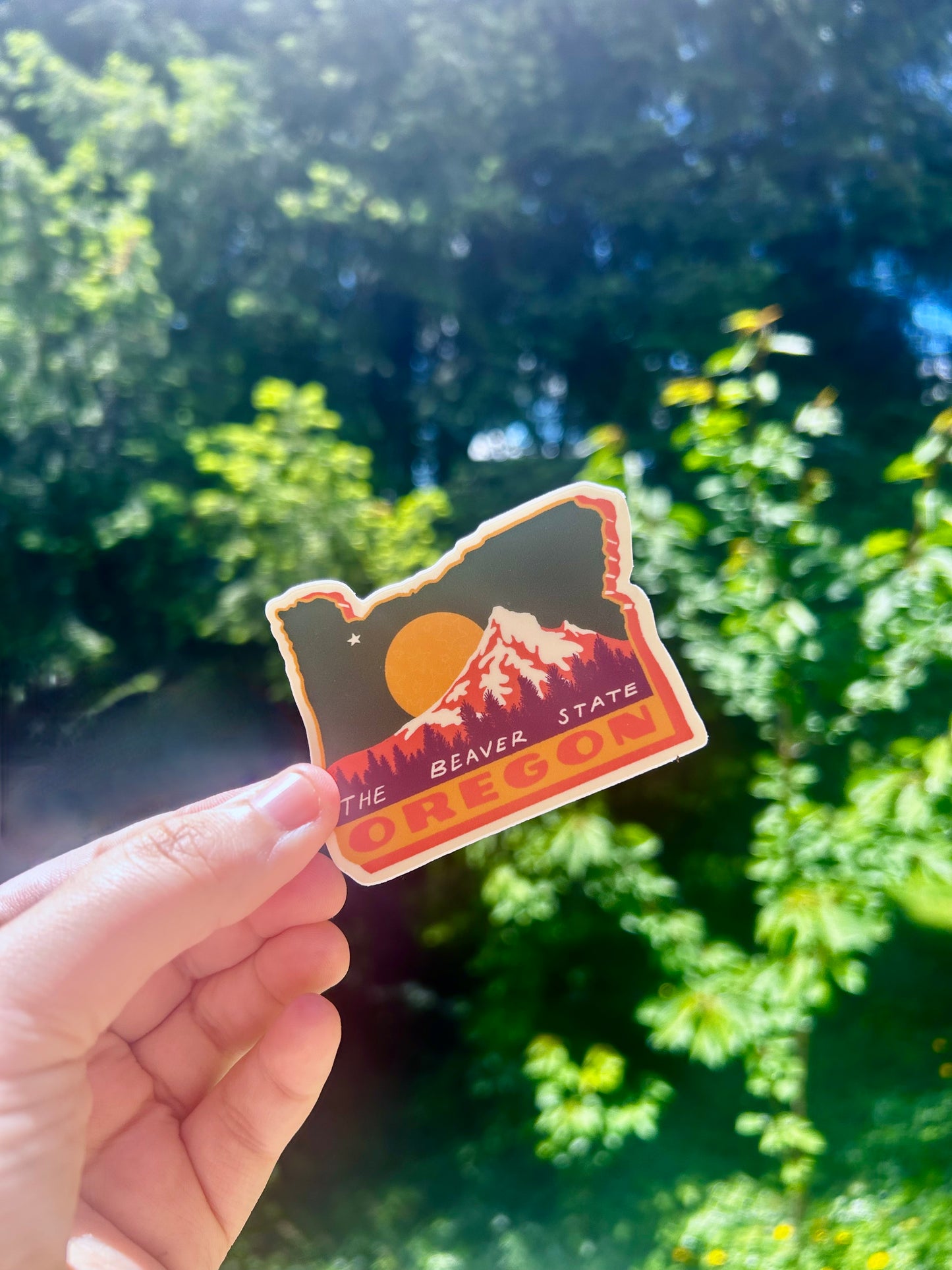 Oregon State Icons Vinyl Sticker