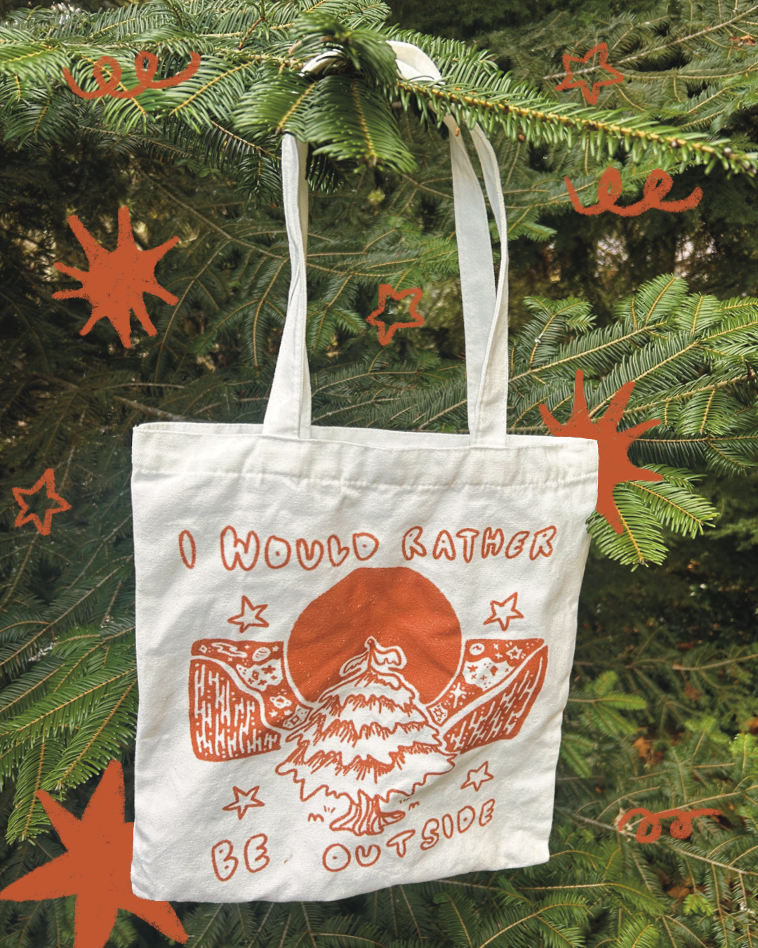 Rather Be Outside Tote Bag