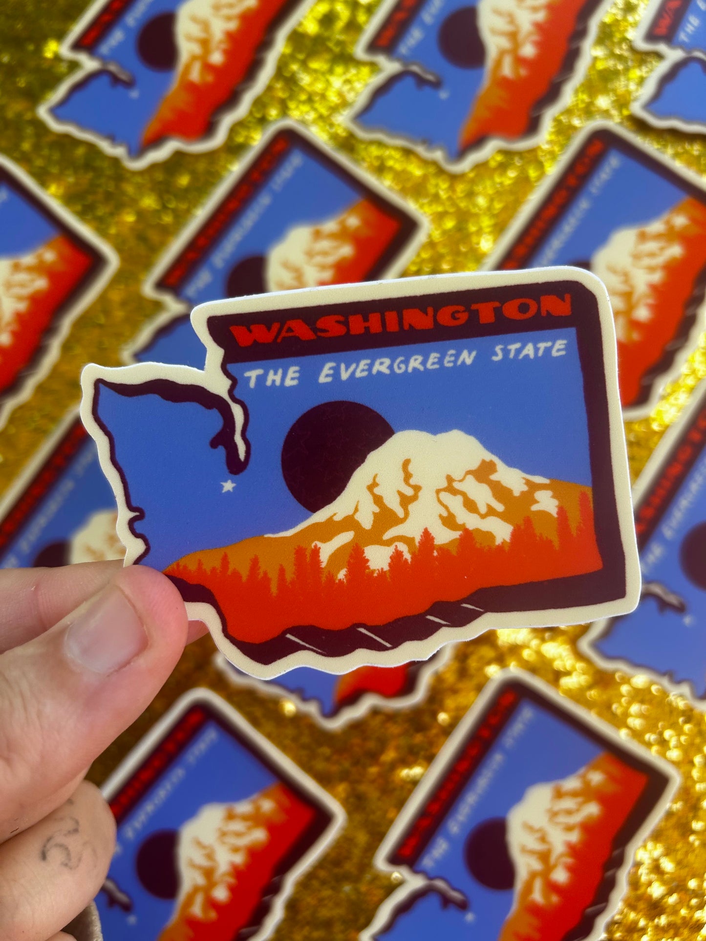 Washington State Icon Vinyl Sticker