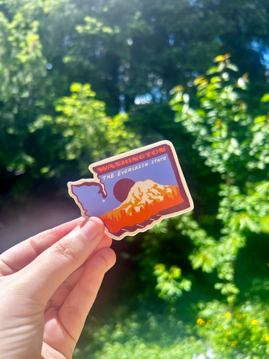 Washington State Icon Vinyl Sticker