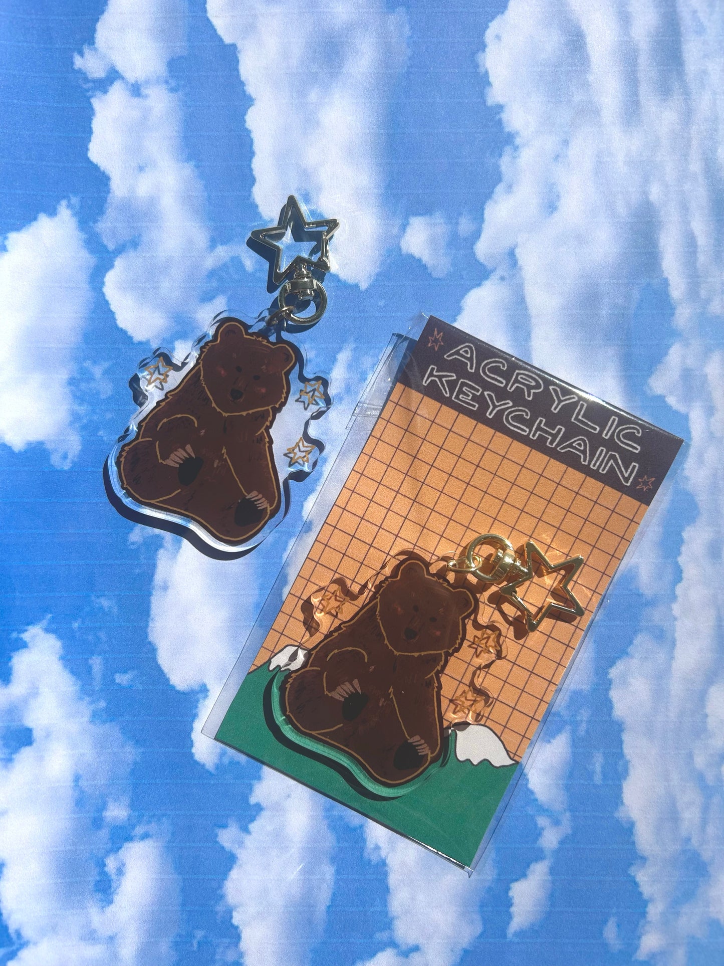 Grizzly Bear Acrylic Keychain