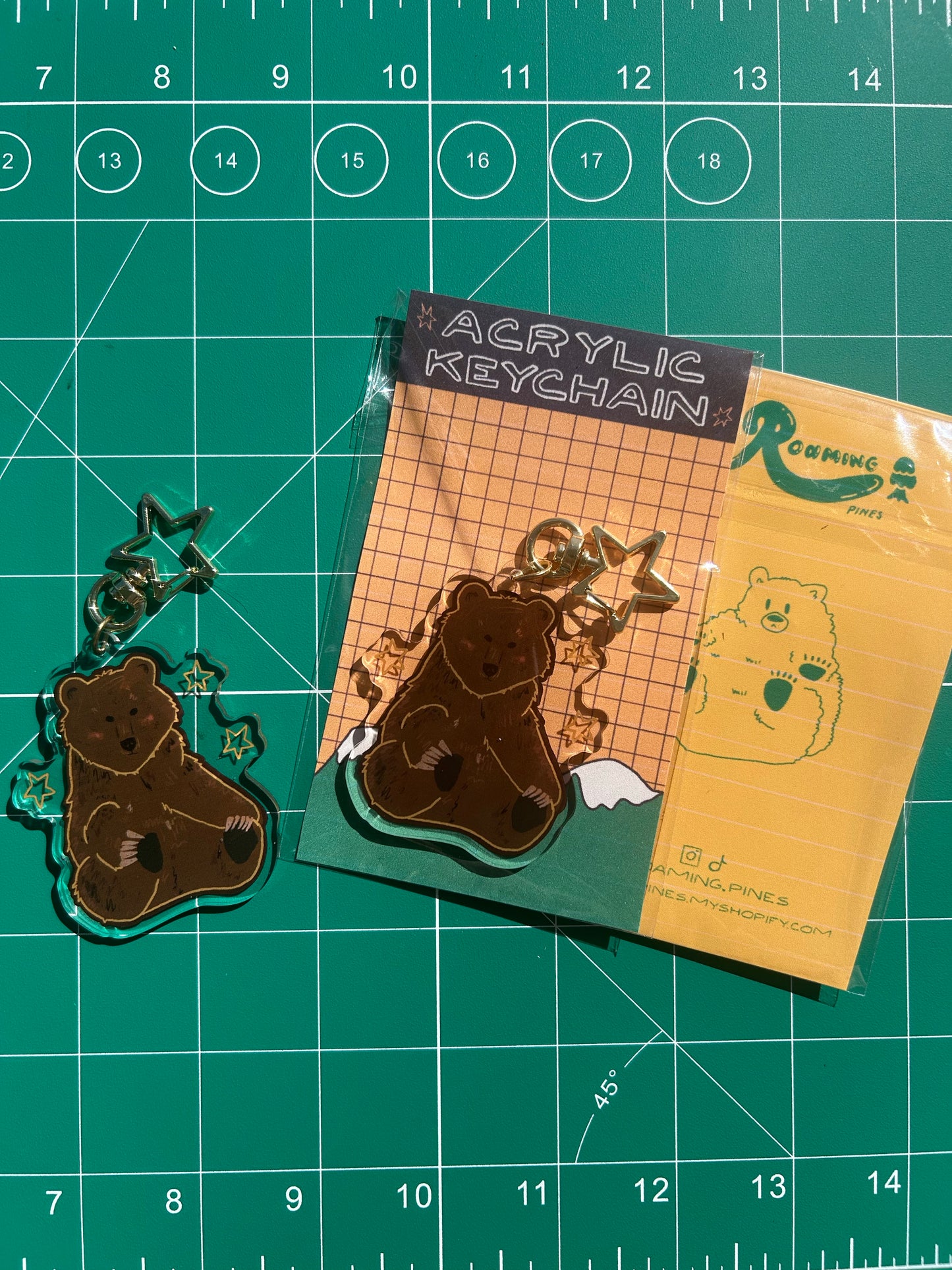 Grizzly Bear Acrylic Keychain