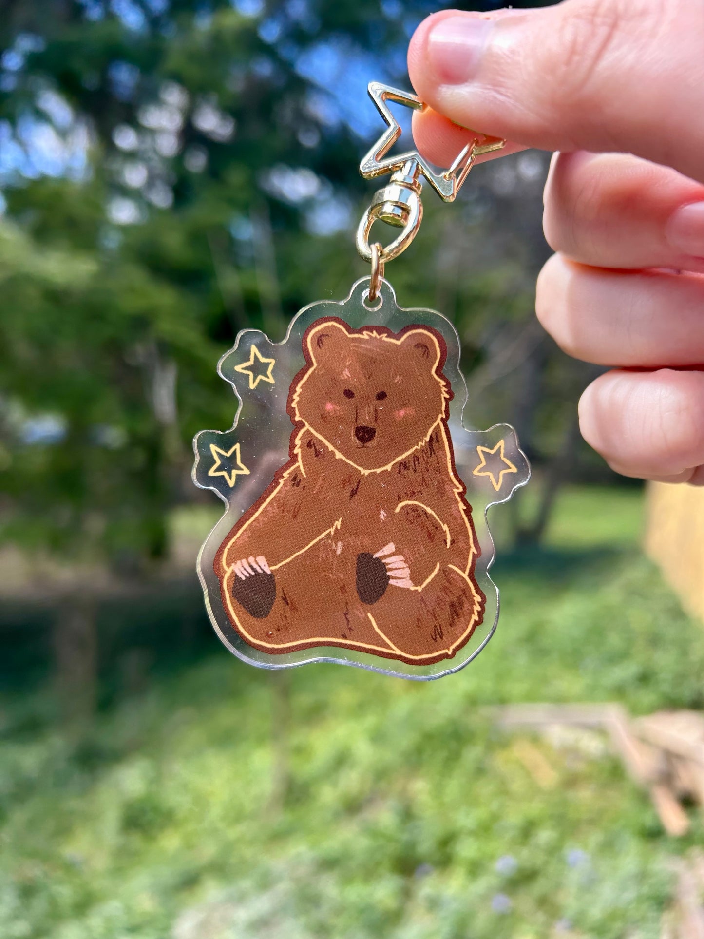 Grizzly Bear Acrylic Keychain
