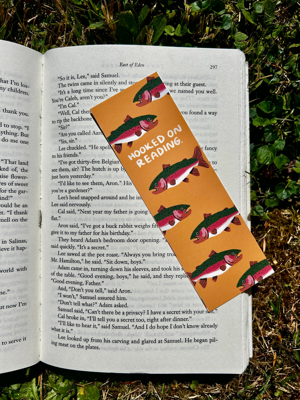 Hooked On Reading Fish Bookmark