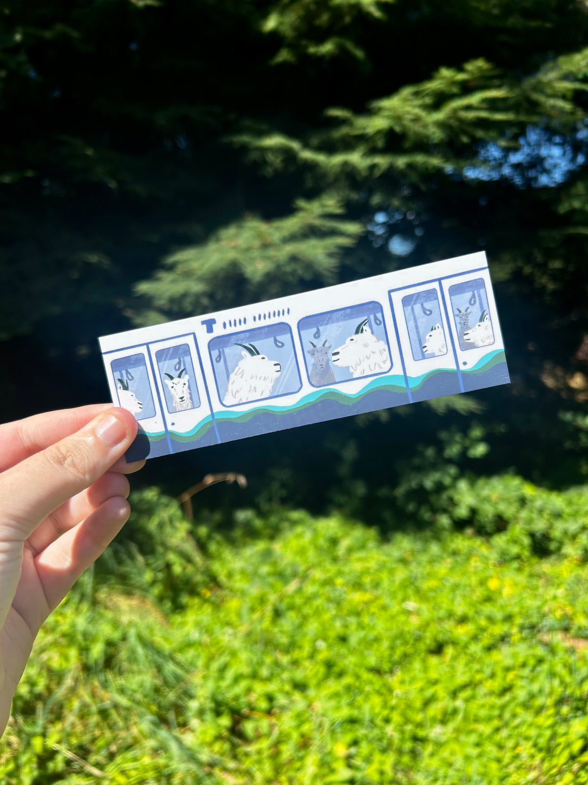 Mountain Goats on the Light Rail Bookmark