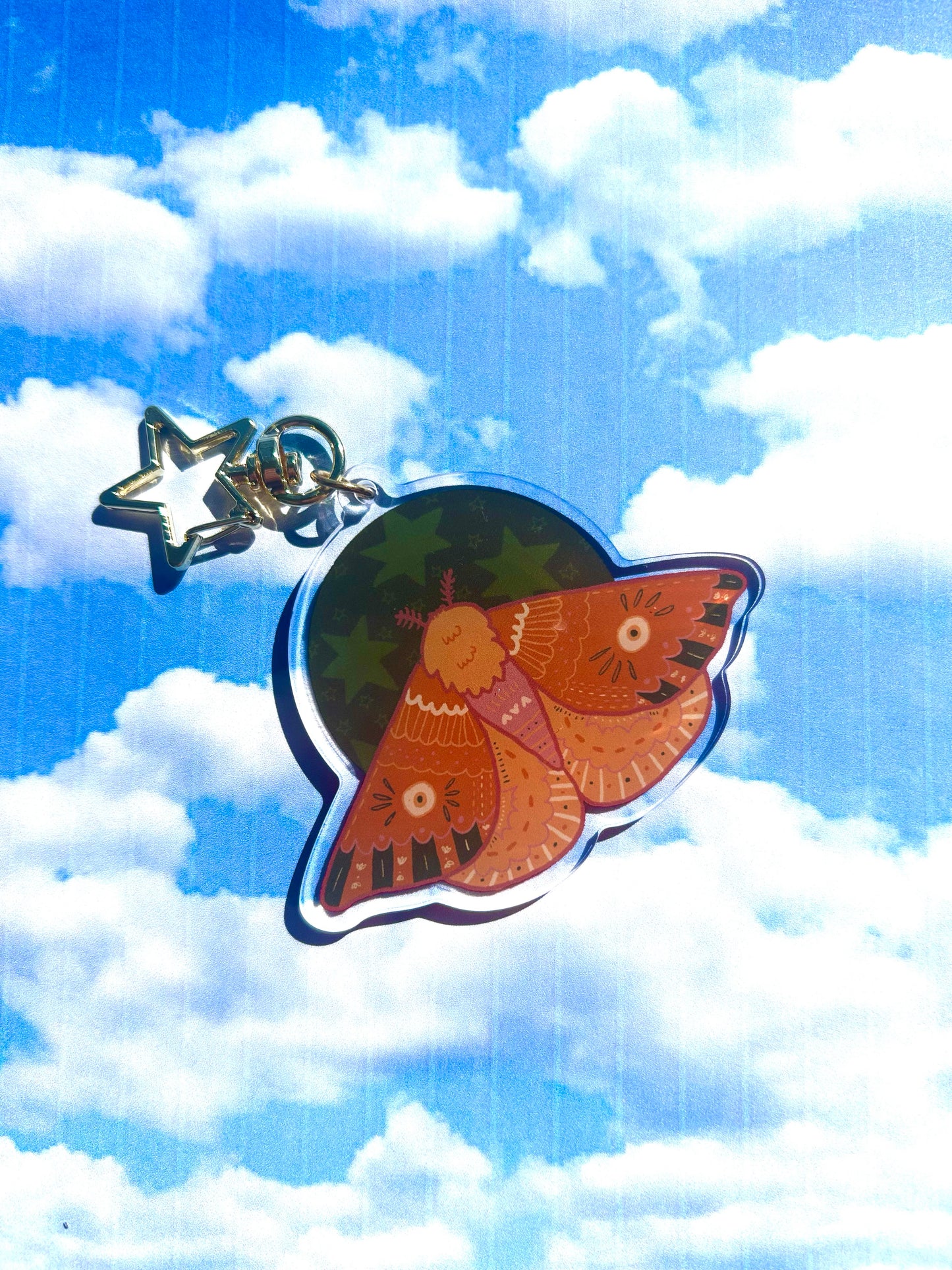 Moth Buddy Acrylic Keychain