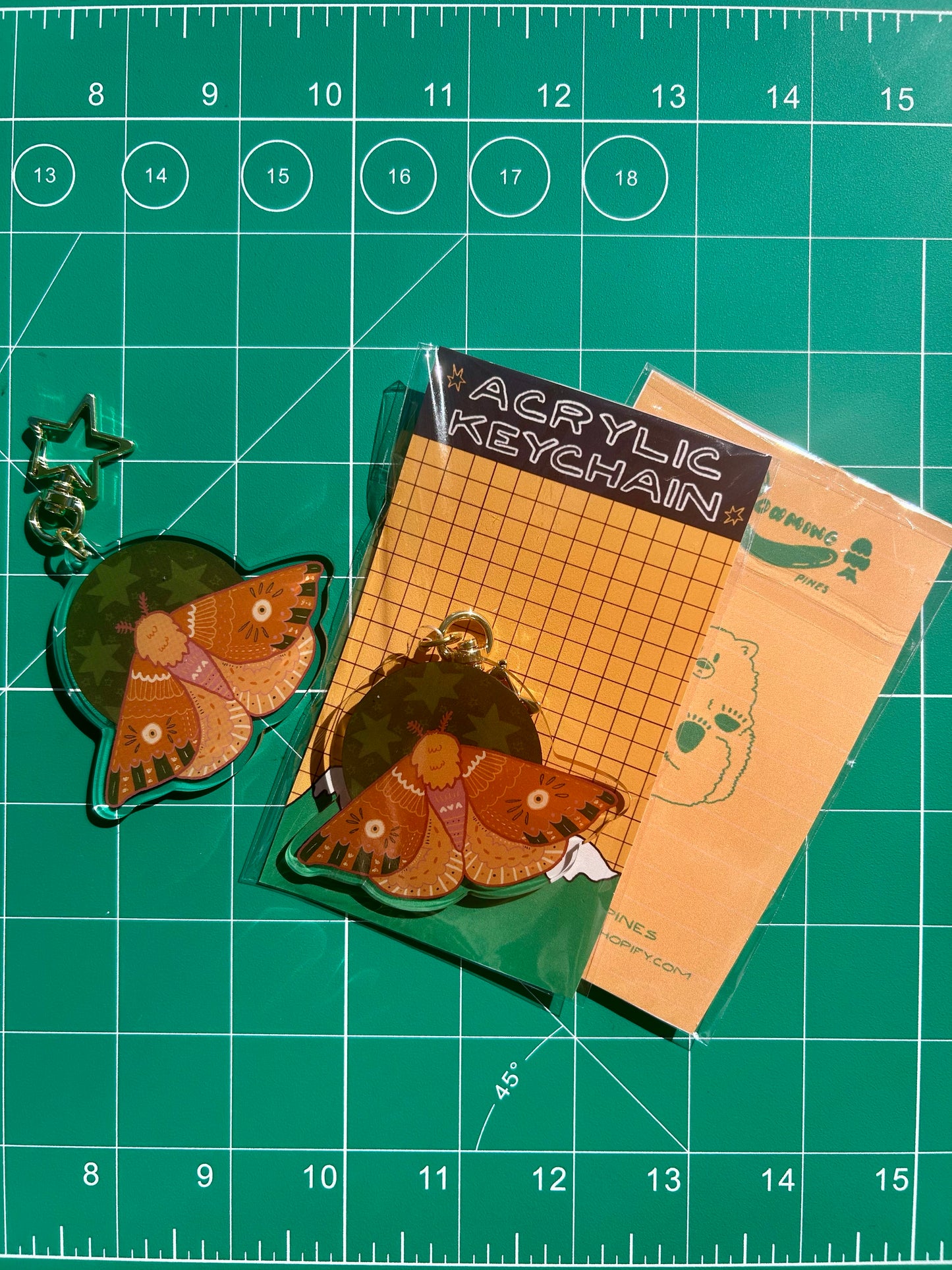 Moth Buddy Acrylic Keychain