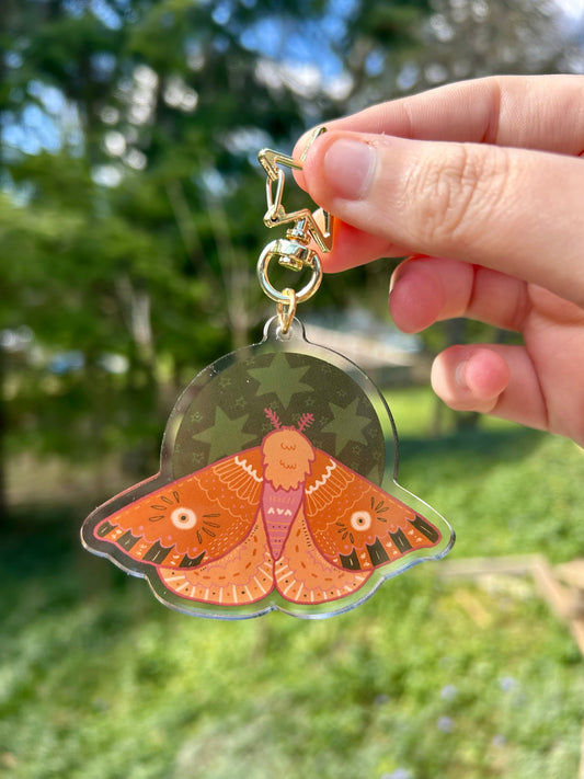 Moth Buddy Acrylic Keychain