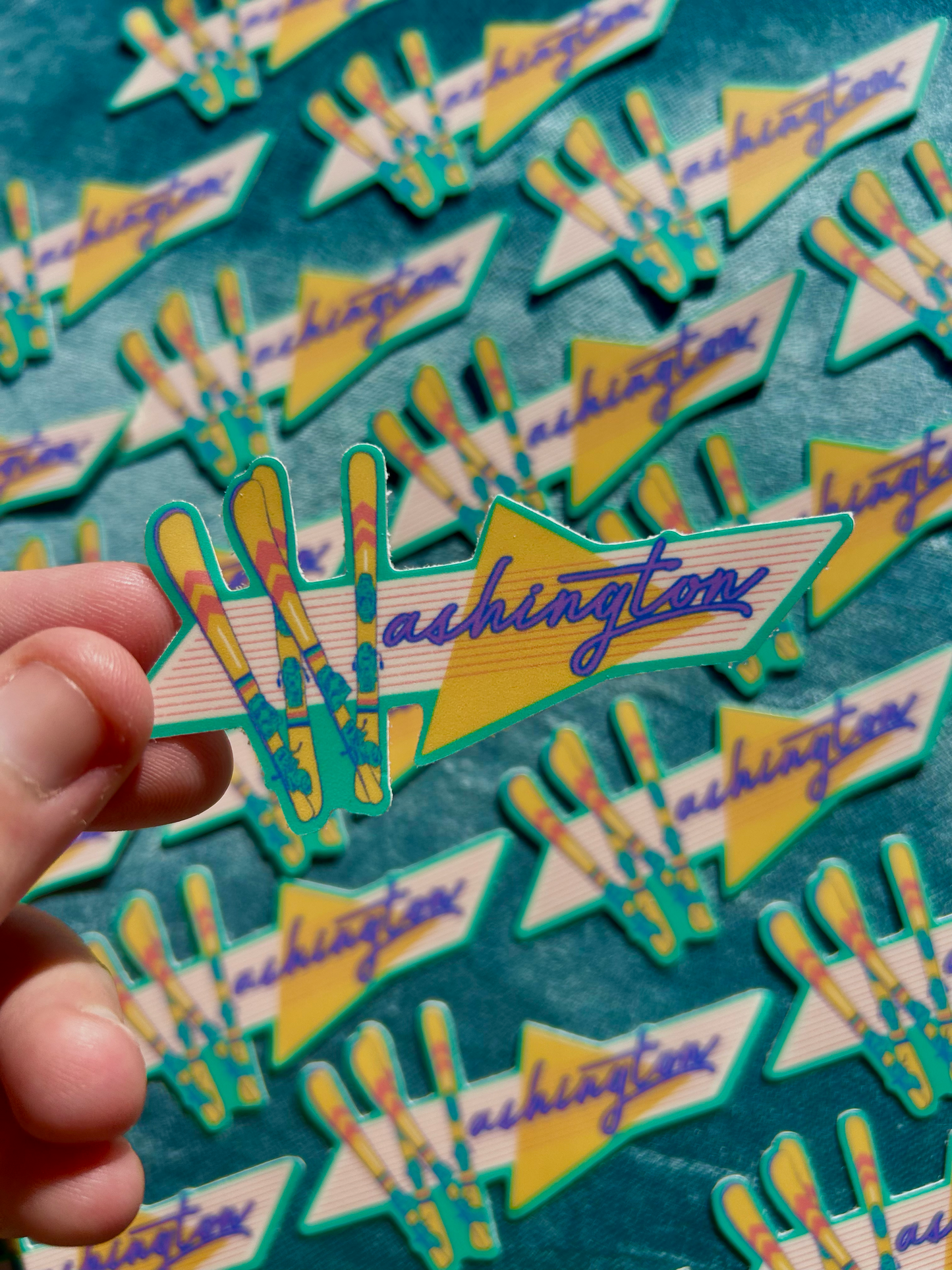 Retro Washington Vinyl Sticker