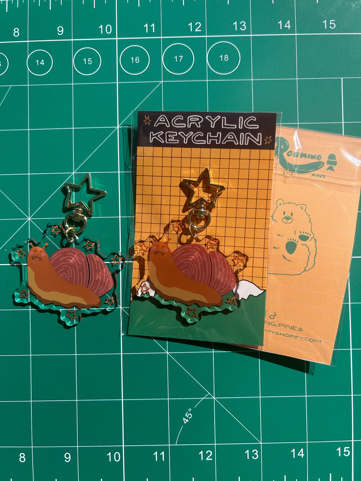 Snail Friend Acrylic Keychain